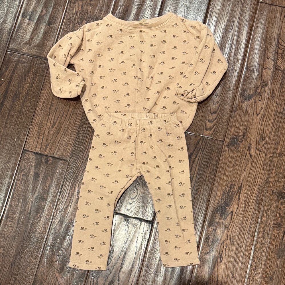 Rylee + Cru Tan Floral Jumpsuit